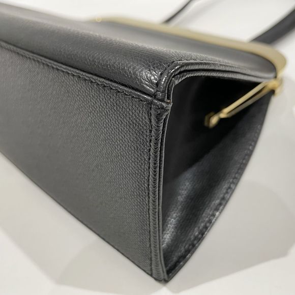 Saint Laurent Clasp Bag Logo Yves Black Shoulder - Picture 8 of 13